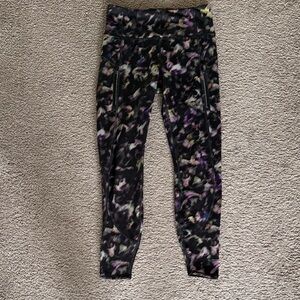 Never Worn Athleta Leggings with Multicolor Floral Design